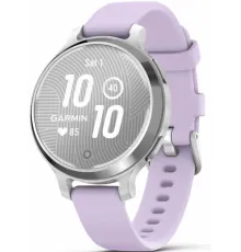 Garmin Lily 2 Active Silver with Purple Jasmine Silicone Band