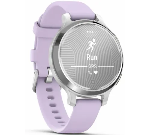 Garmin Lily 2 Active Silver with Purple Jasmine Silicone Band
