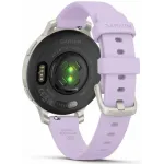 Garmin Lily 2 Active Silver with Purple Jasmine Silicone Band