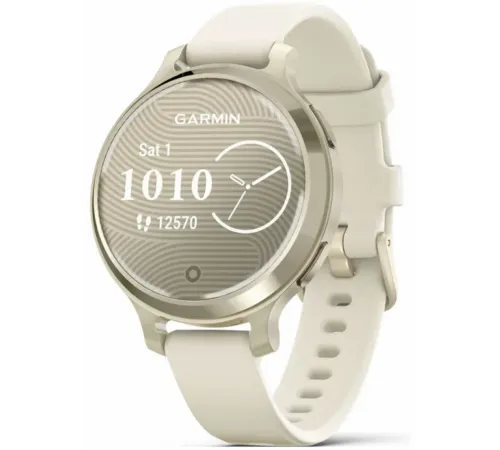 Garmin Lily 2 Active Lunar Gold with Bone Silicone Band