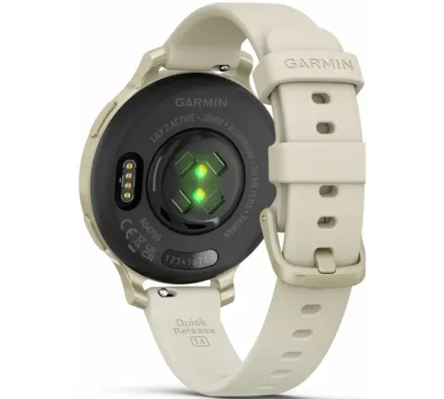 Garmin Lily 2 Active Lunar Gold with Bone Silicone Band