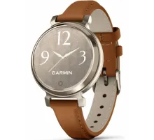 Garmin Lily® 2 Classic Cream Gold with Tan Leather Band