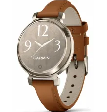 Garmin Lily® 2 Classic Cream Gold with Tan Leather Band