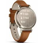 Garmin Lily® 2 Classic Cream Gold with Tan Leather Band