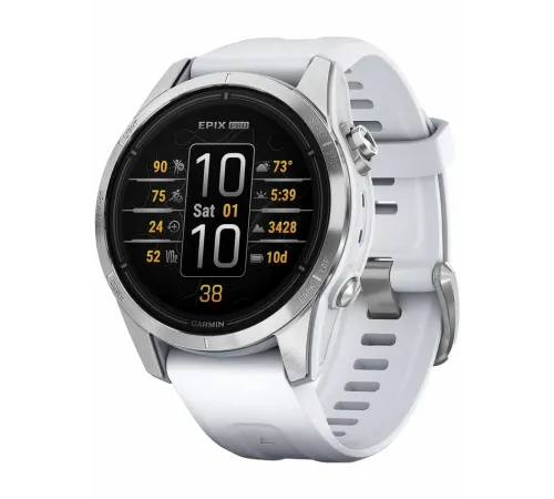 Garmin epix Pro Gen 2 Standard Edition 42 mm Silver with Whitestone Band