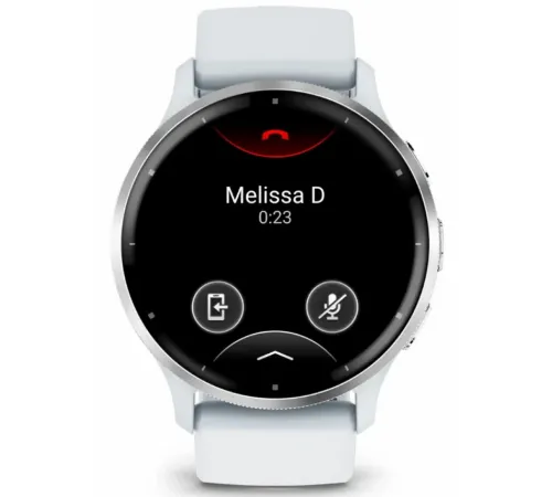 Garmin Venu 3 Silver Stainless Steel Bezel with Whitestone Case and Silicone Band