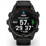Garmin Descent Mk3i – 43 mm Carbon Gray DLC Titanium with Black Silicone Band