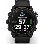 Garmin Descent Mk3i – 51 mm Carbon Gray DLC Titanium with Black Silicone Band