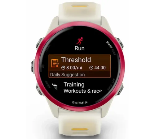 Garmin Forerunner 570 - 42mm Raspberry Aluminum with Translucent Bone/Mango Band