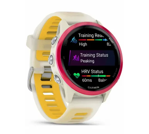 Garmin Forerunner 570 - 42mm Raspberry Aluminum with Translucent Bone/Mango Band