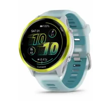 Garmin Forerunner 570 - 47mm Amp Yellow Aluminum with Translucent Whitestone/Turquoise Band