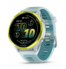 Garmin Forerunner 570 - 47mm Amp Yellow Aluminum with Translucent Whitestone/Turquoise Band