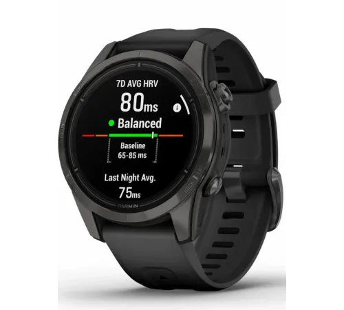 Garmin epix Pro Gen 2 – Sapphire Edition 47 mm Carbon Gray DLC Titanium with Black Band