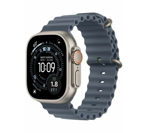 Apple Watch Ultra 3 49 мм Natural Titanium Anchor Blue Ocean Band