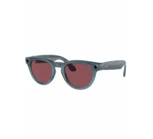 Умные очки Ray-Ban Meta HeadLiner (Синий прозрачный/Красный)