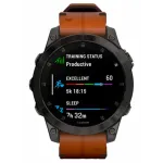 Garmin Epix Sapphire Gen 2 (черный титан/каштановый кожа)
