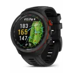 Garmin Approach S70 - 47 mm Black/Red Ceramic Bezel with Black Silicone Band