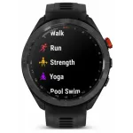 Garmin Approach S70 - 47 mm Black/Red Ceramic Bezel with Black Silicone Band