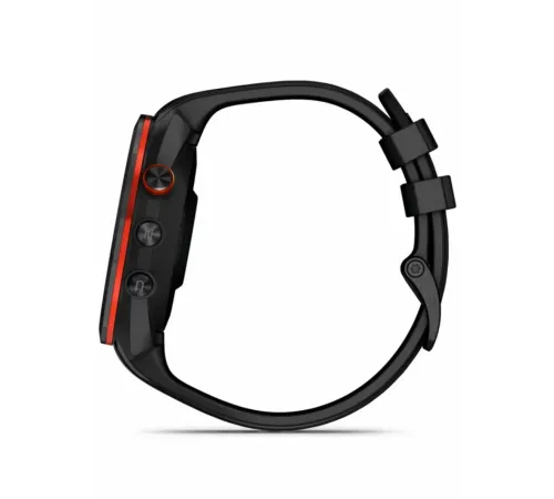 Garmin Approach S70 - 47 mm Black/Red Ceramic Bezel with Black Silicone Band