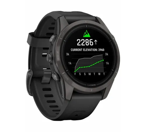 Garmin Epix Pro Gen 2 Sapphire Edition 42 mm Carbon Gray DLC Titanium with Black Band
