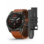 Garmin Epix Pro Gen 2 Sapphire 51 мм Карбоново-серый титан/каштановый, с кожаным и силиконовым ремешками