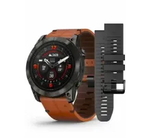 Garmin Epix Pro Gen 2 Sapphire 51 мм Карбоново-серый титан/каштановый, с кожаным и силиконовым ремешками