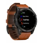 Garmin Epix Sapphire Gen 2 (черный титан/каштановый кожа)
