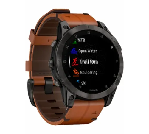 Garmin Epix Sapphire Gen 2 (черный титан/каштановый кожа)