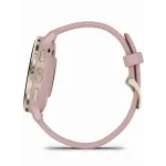 Garmin Venu 3S Soft Gold Stainless Steel Bezel with Dust Rose Case and Silicone Band