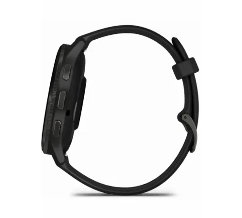 Garmin Venu 3 Slate Stainless Steel Bezel with Black Case and Silicone Band