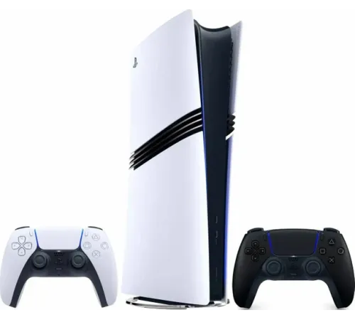 Sony PlayStation 5 Pro (2 геймпада, белый/черная полночь)