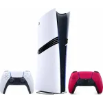 Sony PlayStation 5 Pro (2 геймпада, белый/космический красный)