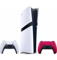 Sony PlayStation 5 Pro (2 геймпада, белый/космический красный)