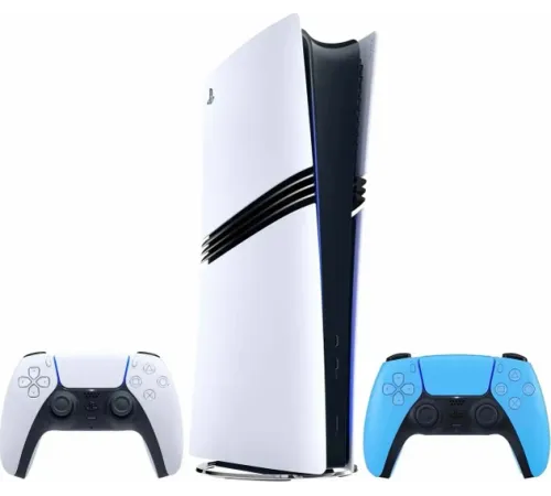 Sony PlayStation 5 Pro (2 геймпада, белый/звездный синий)