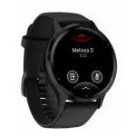 Garmin Venu 3 Slate Stainless Steel Bezel with Black Case and Silicone Band