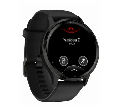 Garmin Venu 3 Slate Stainless Steel Bezel with Black Case and Silicone Band