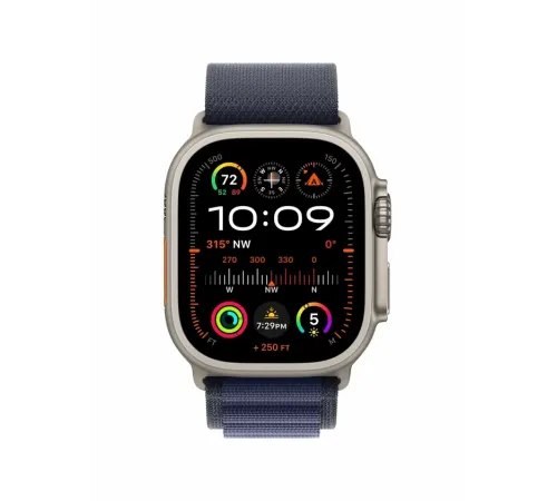 Watch Ultra 2, 49 mm, Natural, Alpine Loop, Navy - M MX5U3