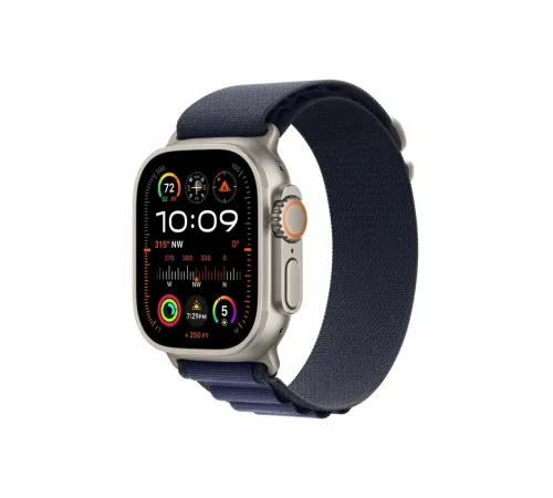 Watch Ultra 2, 49 mm, Natural, Alpine Loop, Navy - M MX5U3