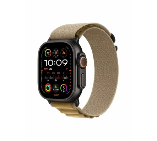 Watch Ultra 2, 49 mm, Black, Alpine Loop, Tan - M MX4W3
