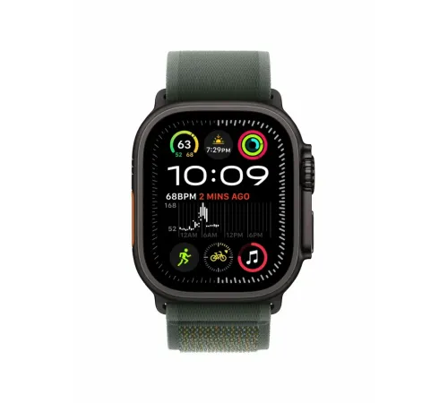 Watch Ultra 2, 49 mm, Black, Trail Loop, Green - M/L MRF43
