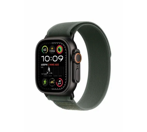Watch Ultra 2, 49 mm, Black, Trail Loop, Green - M/L MRF43