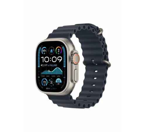 Watch Ultra 2, 49 mm, Natural, Ocean Band, Navy MREM3