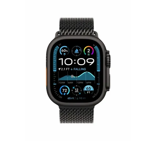 Watch Ultra 2, 49 mm, Black, Titanium Milanese Loop, Black - L MX6T3