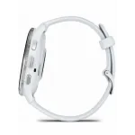 Garmin Venu 3 Silver Stainless Steel Bezel with Whitestone Case and Silicone Band