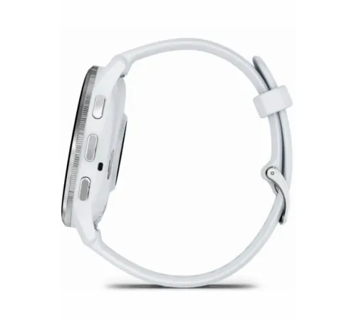 Garmin Venu 3 Silver Stainless Steel Bezel with Whitestone Case and Silicone Band