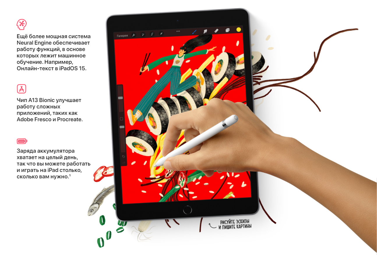 планшет Apple iPad 10.2" 2021